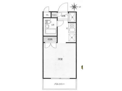 ウィンベルソロ五反野第2(ワンルーム/1階)の間取り写真