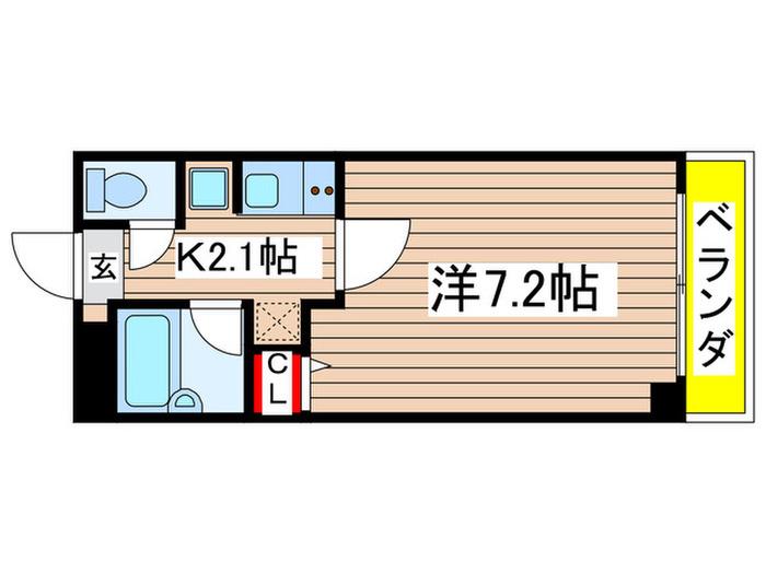滝子ビリーブ館(1K/1階)の間取り写真