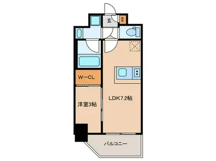 エスリードレジデンス・ザ・大阪ノア(1LDK/7階)の間取り写真