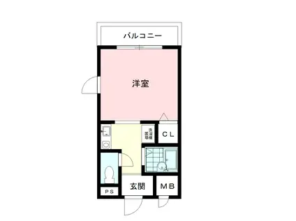 エンゼルサン(1K/2階)の間取り写真