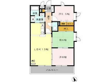 ル・グラン(3LDK/1階)の間取り写真