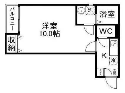 ルミネ仙台(1K/1階)の間取り写真
