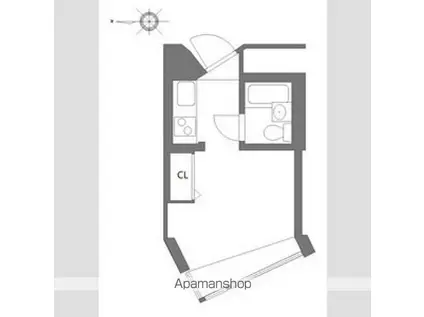 スタジオ明泉(ワンルーム/4階)の間取り写真