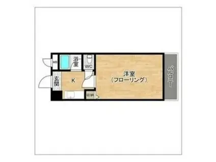 プレアール三苫II(1K/2階)の間取り写真