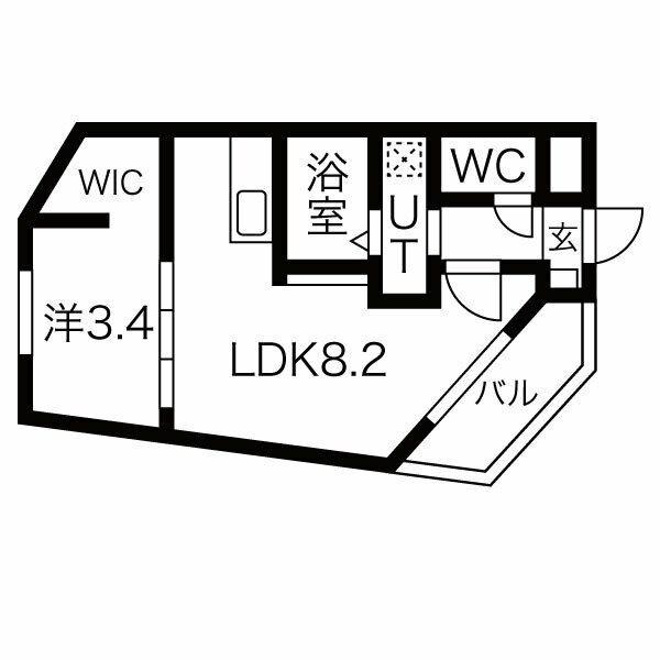 MOVE野並(1LDK/2階)の間取り写真