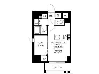 GRANSITE千代田水道橋(1LDK/4階)の間取り写真