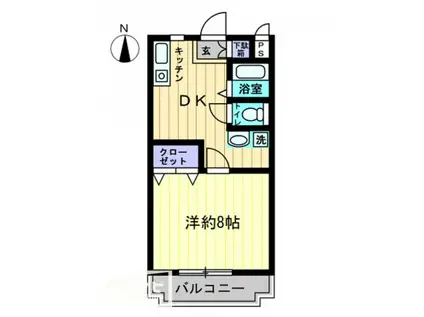 ロビイプライズ(1DK/4階)の間取り写真