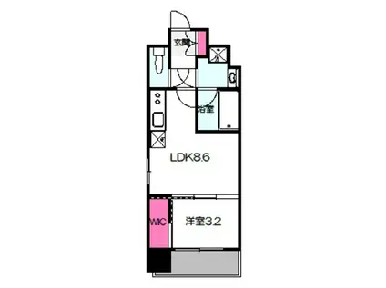 アーバネックス 大阪城北(1LDK/8階)の間取り写真