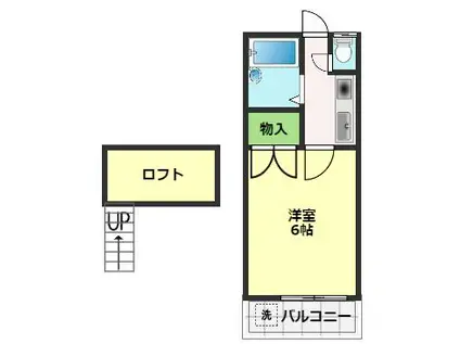 ARIETTA幸町(1K/2階)の間取り写真