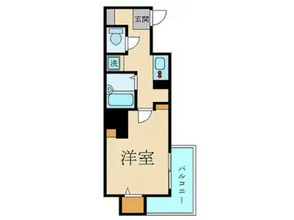 スカイコート日本橋人形町 第5(1K/6階)の間取り写真