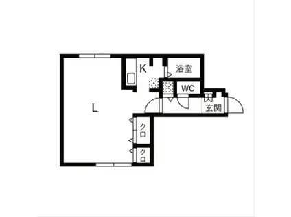 MODULOR南円山(1K/3階)の間取り写真