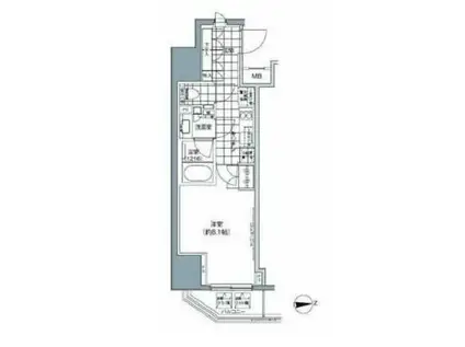 パークハビオ上野3丁目(1K/8階)の間取り写真