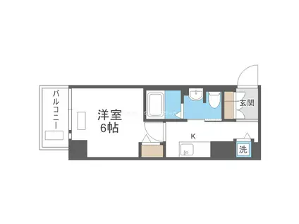 セオリー大阪フルール(1K/3階)の間取り写真