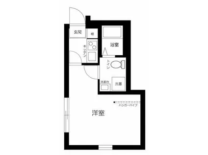 HIDAMARI(1K/1階)の間取り写真