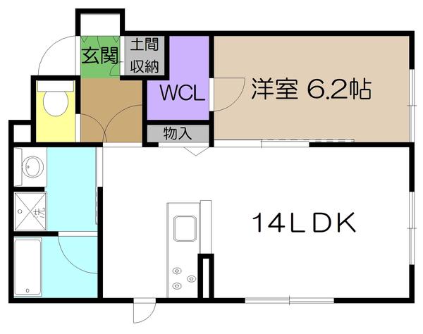 シャーメゾン 莉I(1LDK/1階)の間取り写真