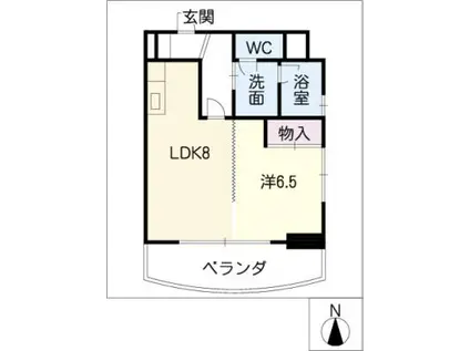 SUN HIROSE(1LDK/3階)の間取り写真