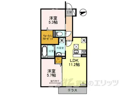 コットンハウスIII(2LDK/1階)の間取り写真