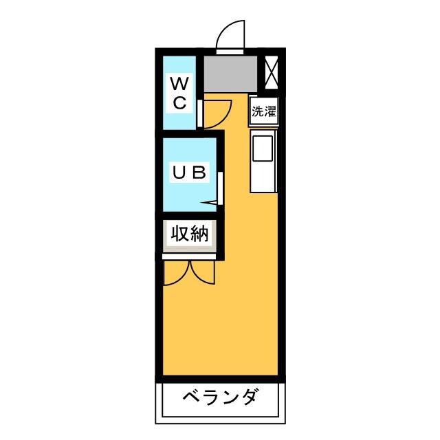 ハイツ吉川(ワンルーム/3階)の間取り写真