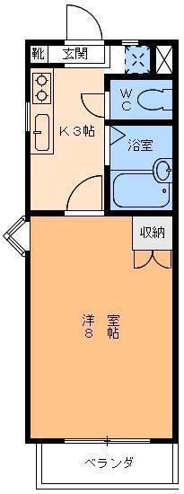 TSヴィラ(1K/3階)の間取り写真