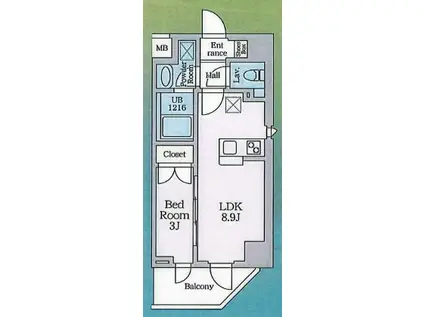 ルフォンリヴェント板橋西台(1LDK/4階)の間取り写真