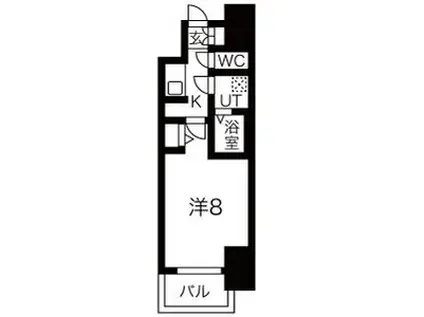 メイクス名駅太閤(1K/8階)の間取り写真