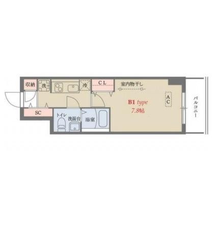 DELCCS梅屋敷(1K/5階)の間取り写真