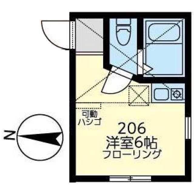 ユナイト保土ヶ谷ペレストロイカ(ワンルーム/2階)の間取り写真
