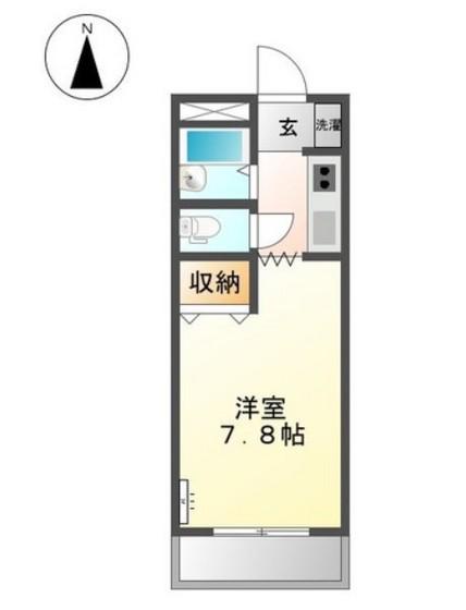 エクセレンス延友(1K/1階)の間取り写真