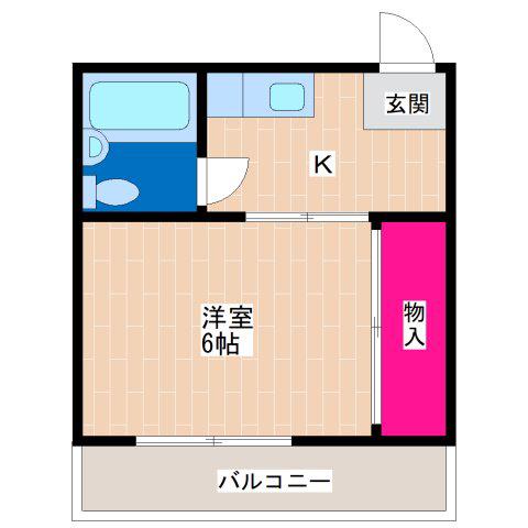プレアール平野東(1K/4階)の間取り写真