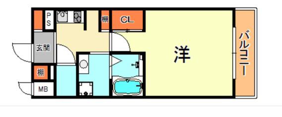 ロジュマンヴェール御影1(1K/3階)の間取り写真