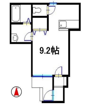 シティシングル(ワンルーム/1階)の間取り写真
