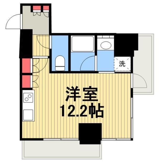 パークキューブ愛宕山タワー(ワンルーム/8階)の間取り写真