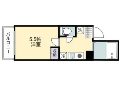 プルメリア南観音(1K/5階)の間取り写真