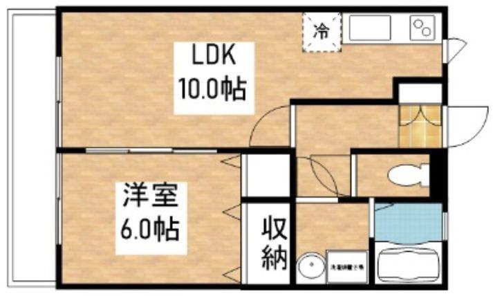 メゾン辰巳(1LDK/1階)の間取り写真