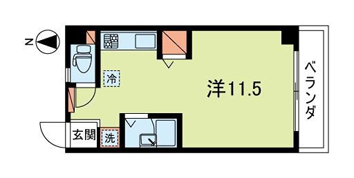 シャンボール新高円寺(ワンルーム/9階)の間取り写真