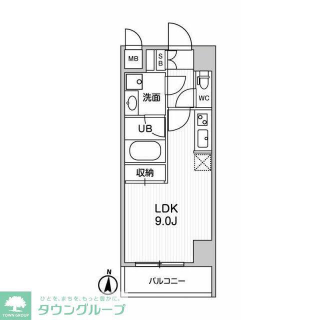 ALTERNA住吉(ワンルーム/5階)の間取り写真