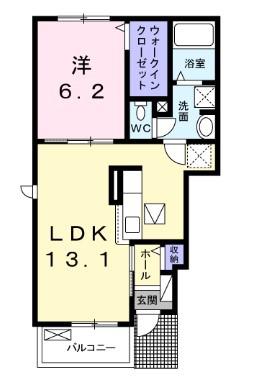 シエルエトワール(1LDK/1階)の間取り写真
