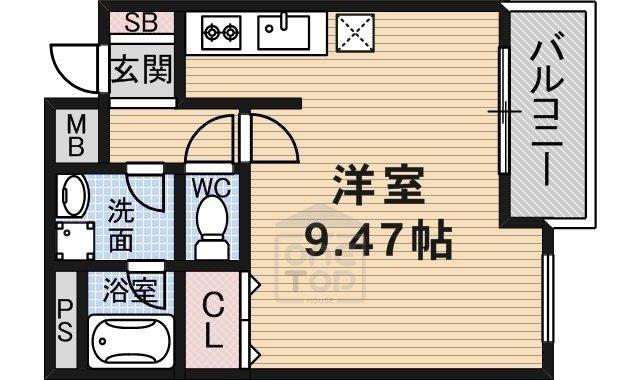 銀杏ホール(ワンルーム/3階)の間取り写真