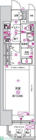 CRESTTAPP金山(1K/1階)の間取り写真