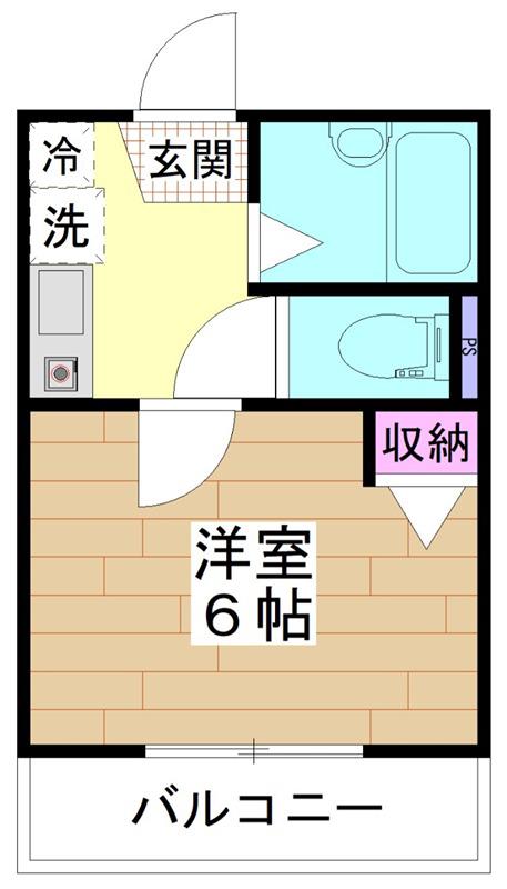 G.FLAP(1K/2階)の間取り写真