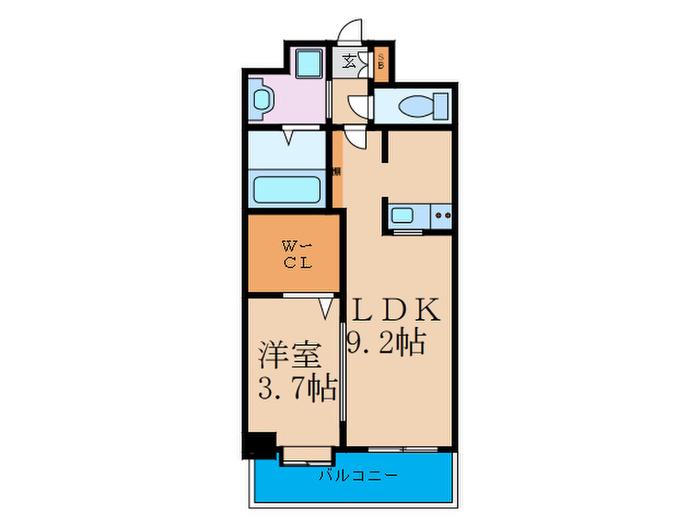 エールリベルテ大阪ウエスト(1LDK/10階)の間取り写真
