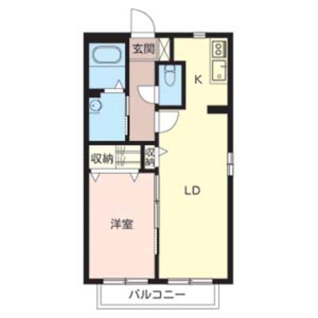 メゾンドオリーヴII(1LDK/2階)の間取り写真