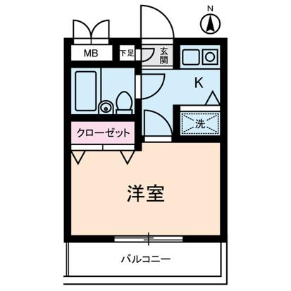 菱和パレス下落合(1K/3階)の間取り写真