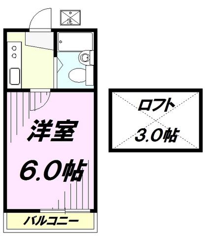 モナークハイム(ワンルーム/2階)の間取り写真