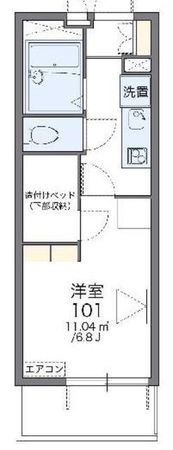 レオパレス塚越LA1(1K/2階)の間取り写真