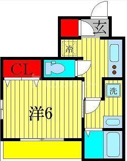 イルミナル(1K/3階)の間取り写真