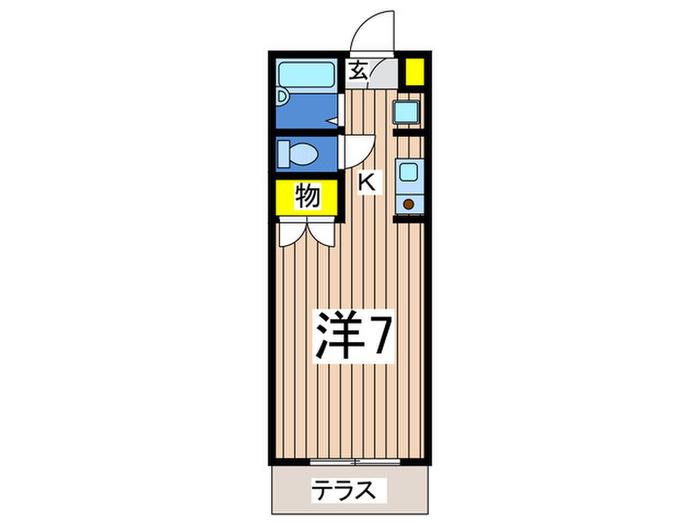 ARCADIA INO(1K/1階)の間取り写真