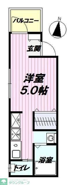 MELDIA鐘ヶ淵II(ワンルーム/2階)の間取り写真