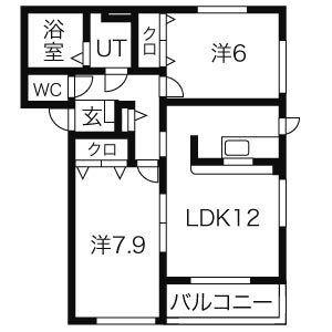 SAGE(2LDK/2階)の間取り写真