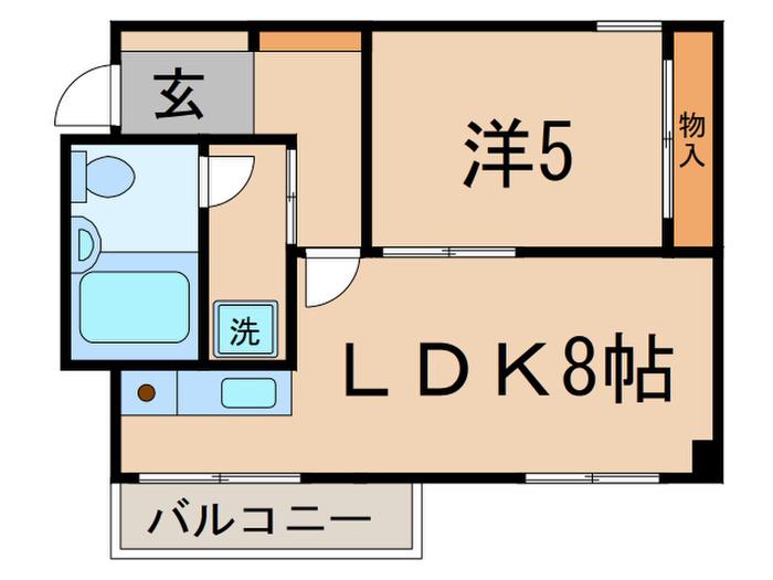 PATIOS(1LDK/3階)の間取り写真